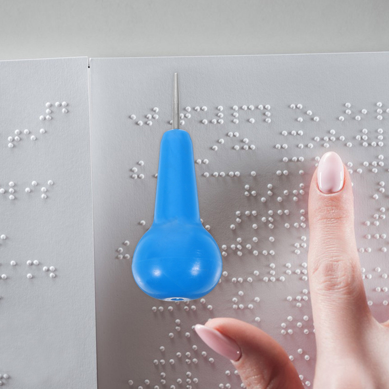 Writing Tools - 視覚障碍者向けの軽量点字ペン。持ち運び可能なスタイラスツール。プラスチック製の点字ライター。学習用具。筆記用具。