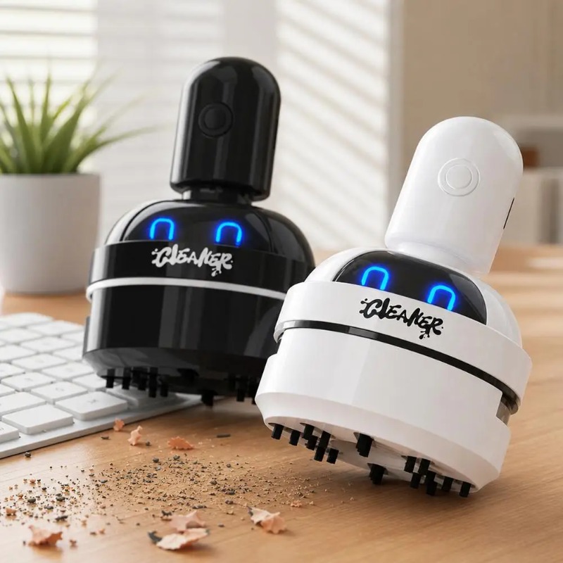 Mini Desktop Vacuum Cleaner For Eraser Dust - デスクトップクリーナー、掃除機、漫画柄ミニポータブル、消しゴム、鉛筆の削りかす、キーボード、机、テーブルのホコリ清掃用