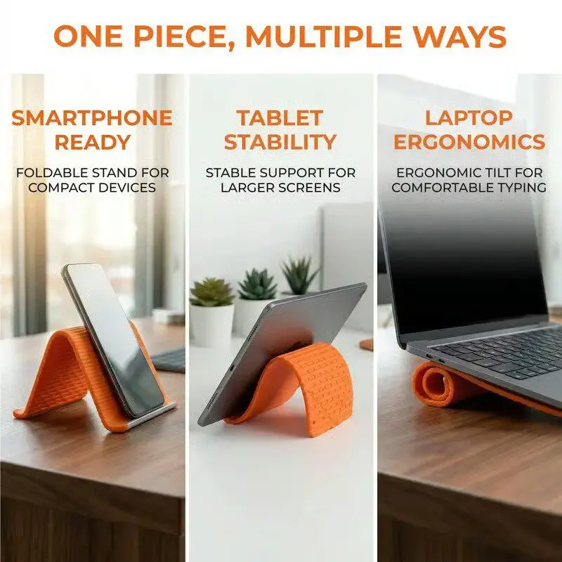 シリコーン折りたたみ式電話スタンドタブレットラップトップDI - Desk Accessories のレビューと価格