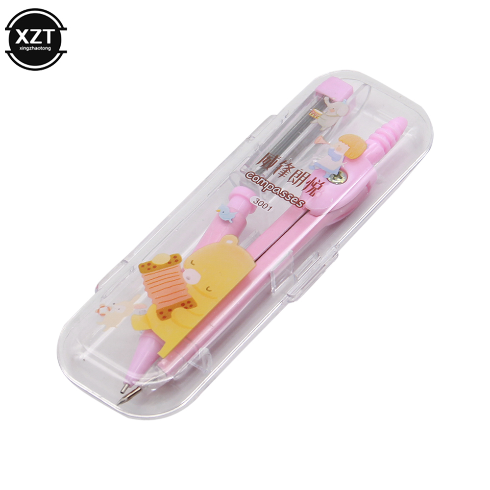 スクールコンパスかわいい女の子文房具学生の描画compass - Math Geometry Set With Compass のレビューと価格