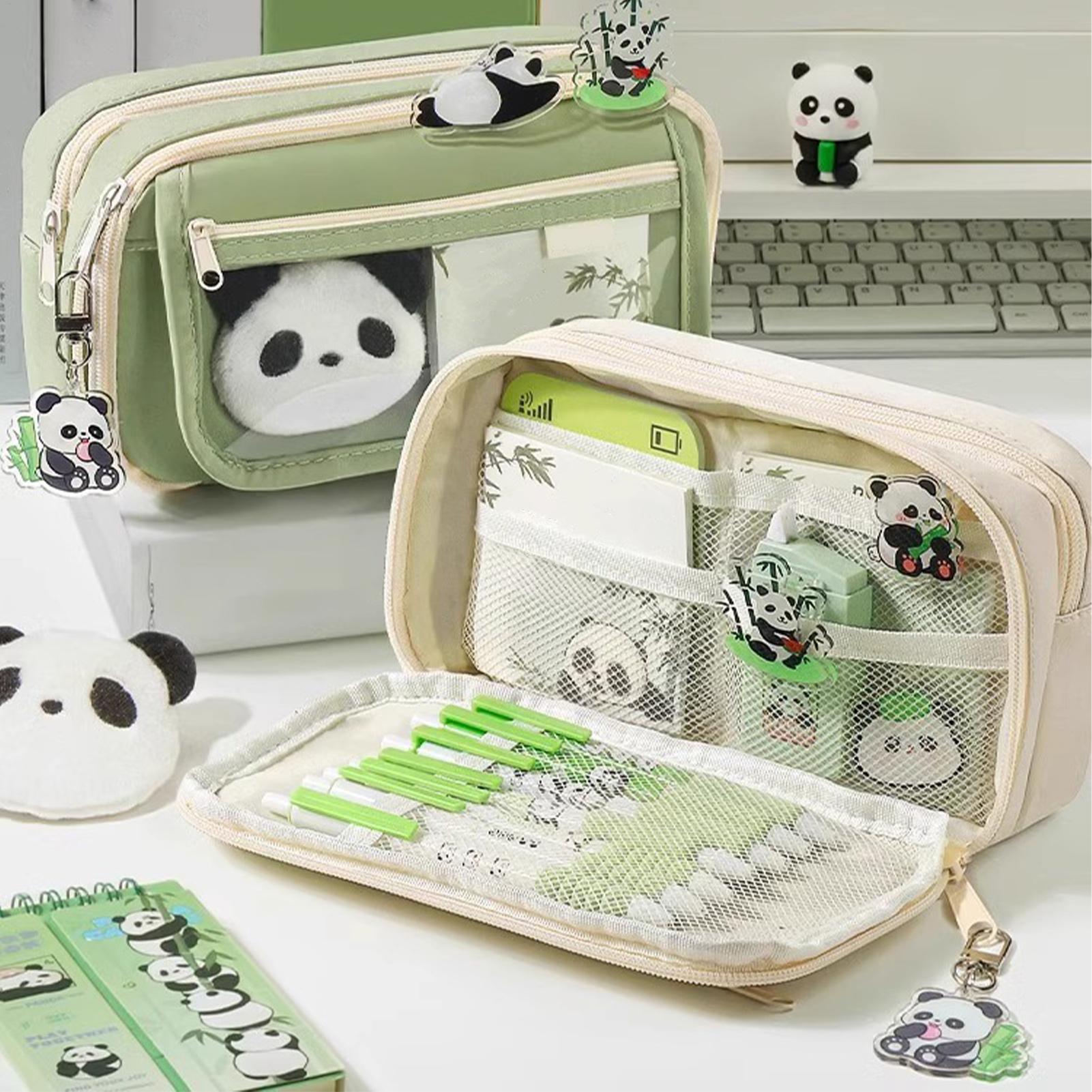 美的ペンケース パンダペンケース 大容量アニマルペンケース  - Aesthetic Large Pencil Case Pouch のレビューと価格