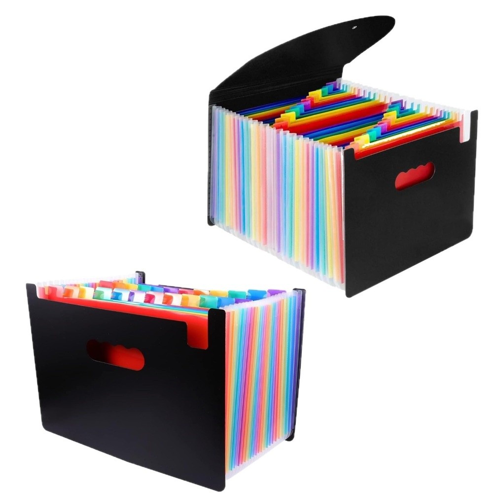 ポータブル 13/25 ポケット拡張ファイルボックス A4  - Expandable Accordion File Folder 13 Pockets のレビューと価格