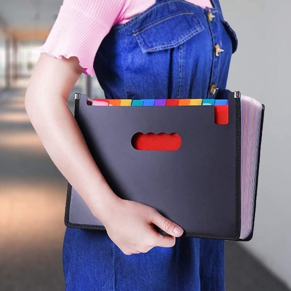 ポータブル 13/25 ポケット拡張ファイルボックス A4  - Expandable Accordion File Folder 13 Pockets のレビューと価格