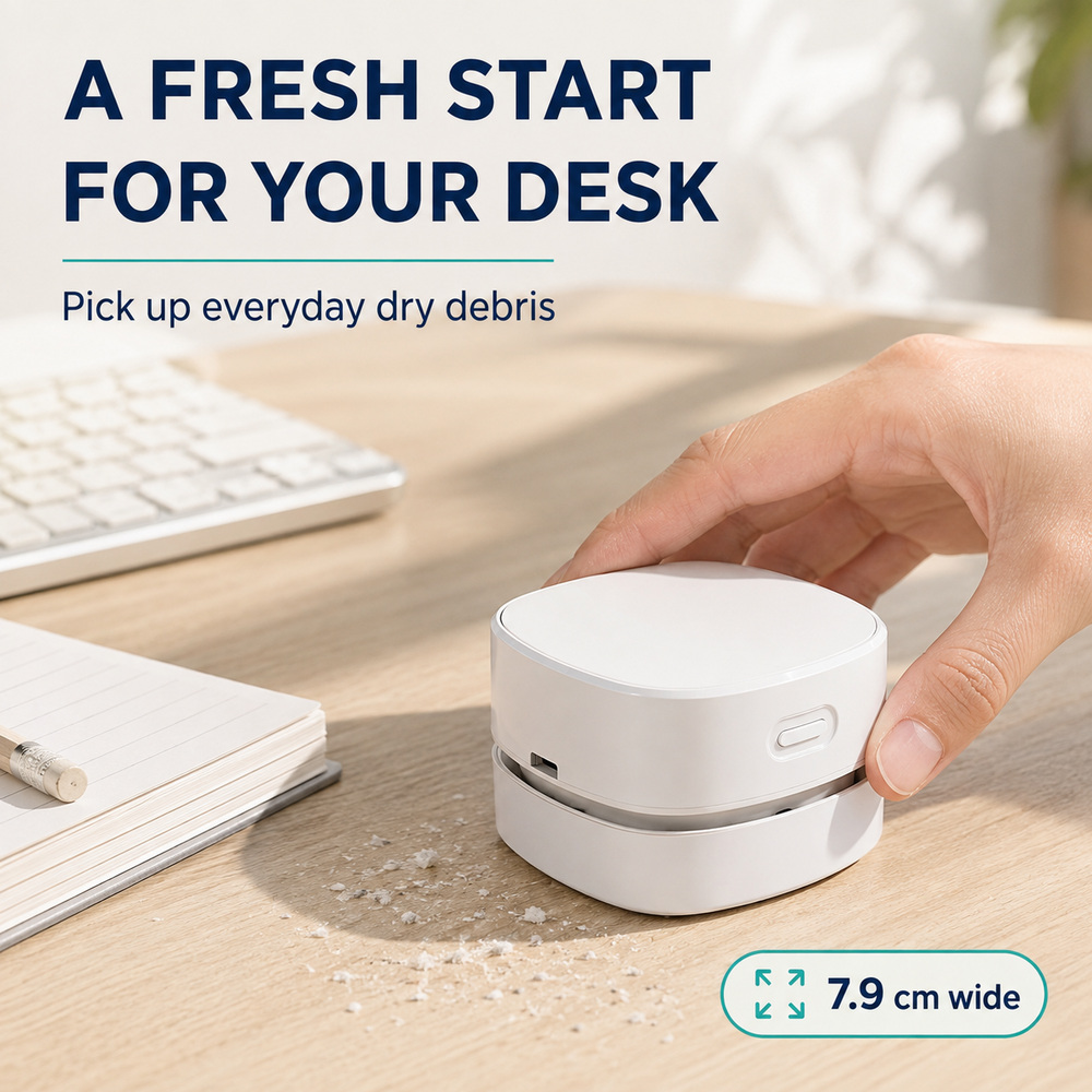 ポータブルデスクトップ掃除機。小型でコードレス、ハンディタイ - Mini Desktop Vacuum Cleaner For Eraser Dust のレビューと価格