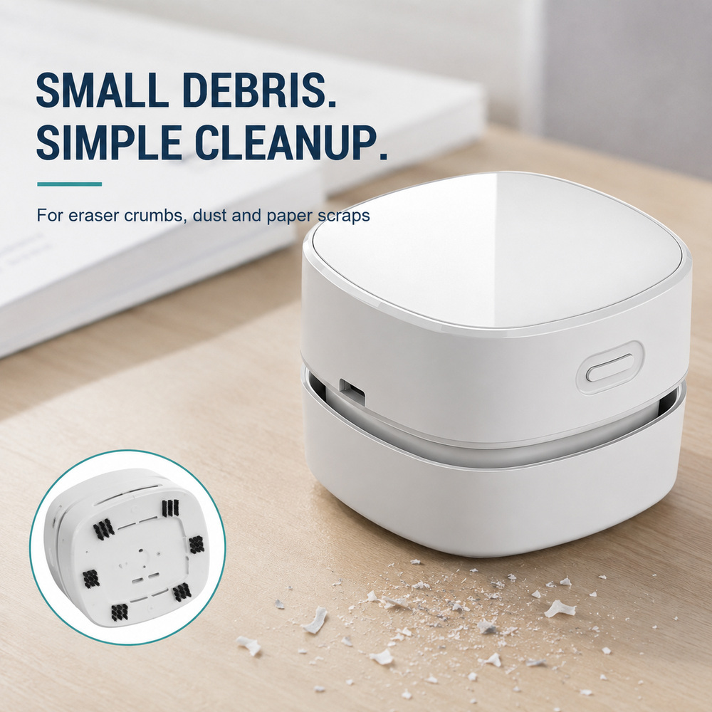 ポータブルデスクトップ掃除機。小型でコードレス、ハンディタイ - Mini Desktop Vacuum Cleaner For Eraser Dust のレビューと価格