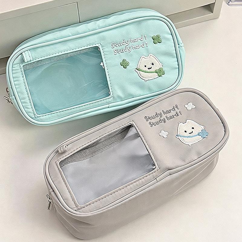 かわいいペンケース ペンポーチ 大容量 シンプルで美しいバッ - Aesthetic Large Pencil Case Pouch のレビューと価格