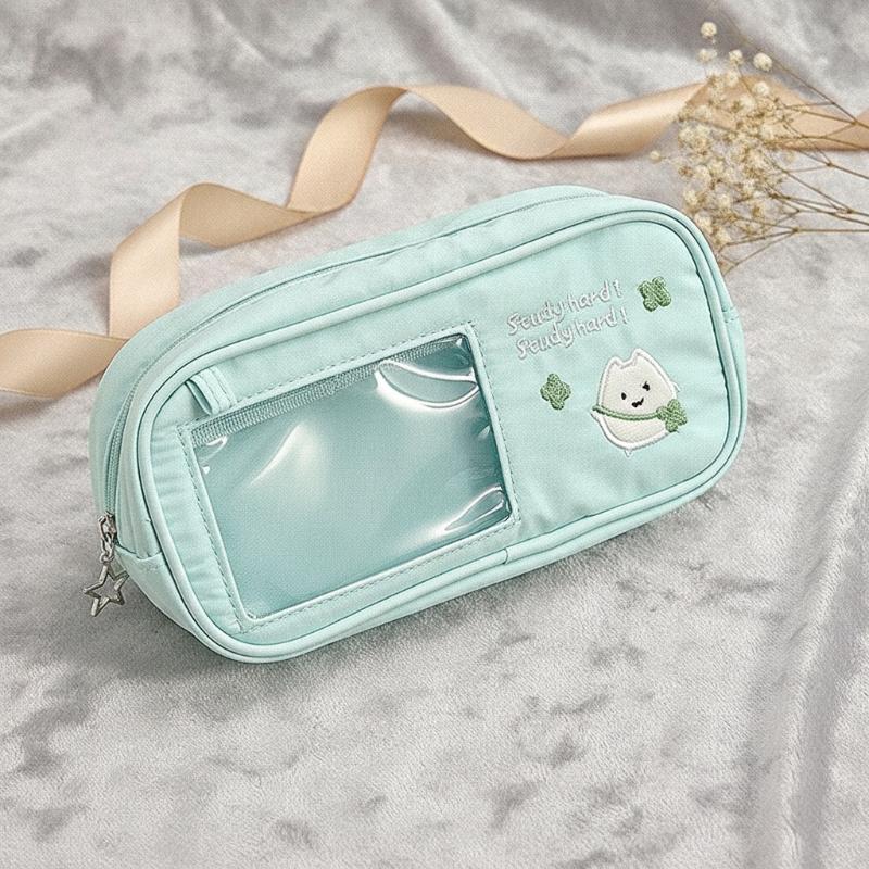 かわいいペンケース ペンポーチ 大容量 シンプルで美しいバッ - Aesthetic Large Pencil Case Pouch のレビューと価格