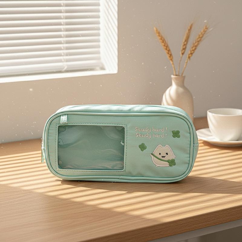 かわいいペンケース ペンポーチ 大容量 シンプルで美しいバッ - Aesthetic Large Pencil Case Pouch のレビューと価格