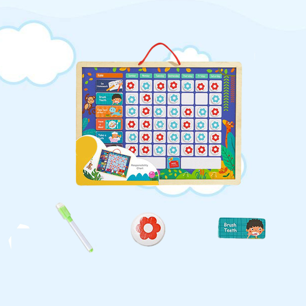 子供向けの教育用磁石式責任表、良好な行動記録ボード、幼児の自 - Kids Magnetic Reward Chart Board のレビューと価格