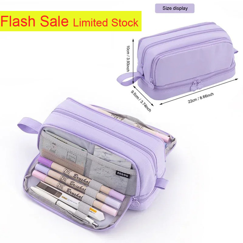 4つのコンパートメントを備えた大容量ペンケース、女の子と男の - Aesthetic Large Pencil Case Pouch のレビューと価格